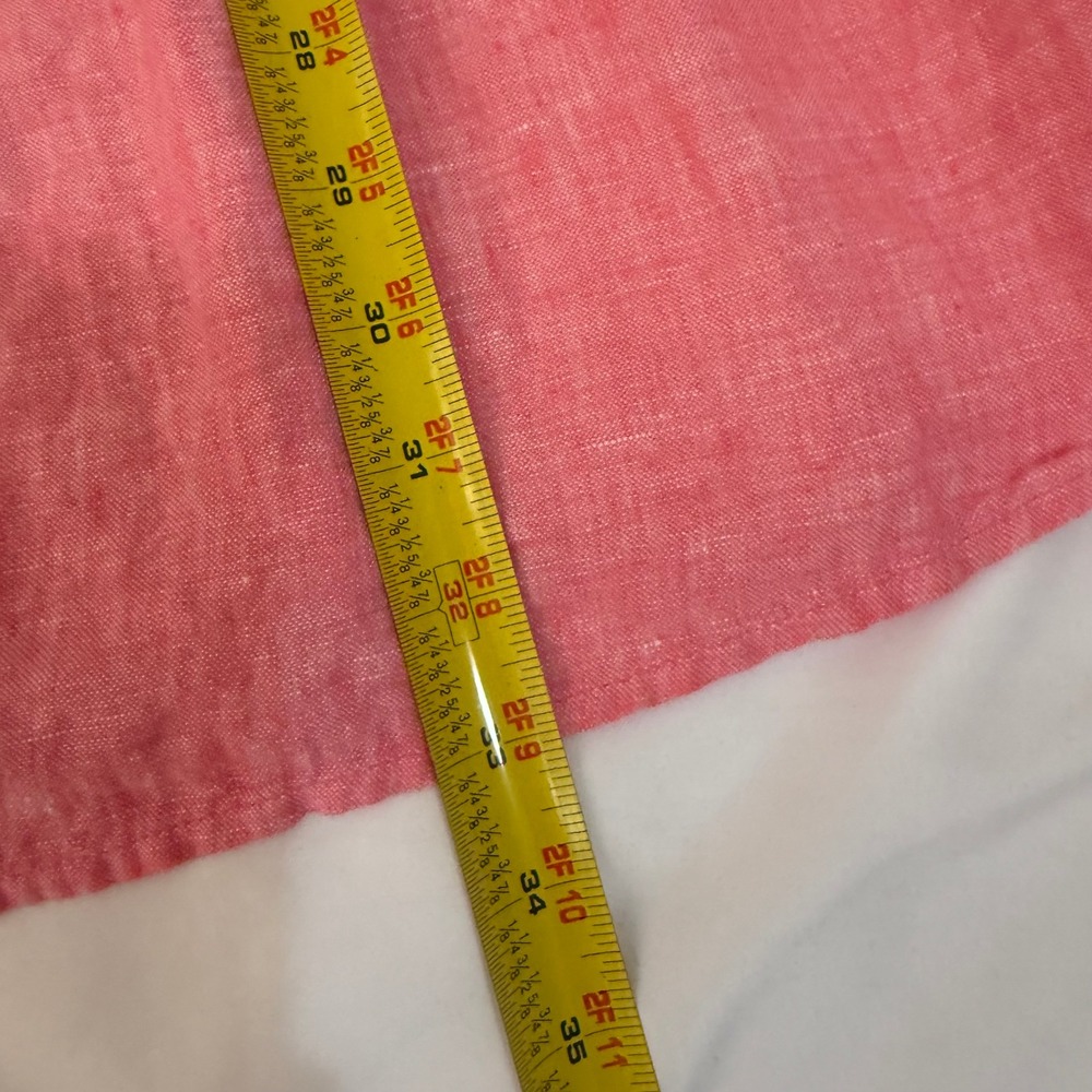 Cynthia Rowley 100% Linen Colorblock Mini Dress Blue Pink Coral Size 6 Pocket - Picture 10 of 10